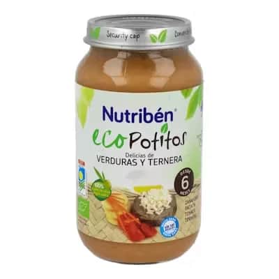 Nutriben EcoPotitos Delicias de Verduras y Ternera 250g